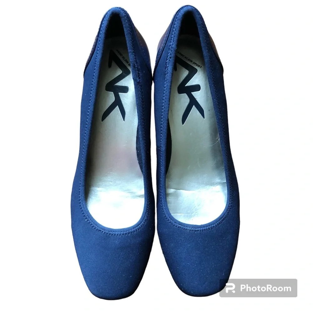 Anne Klein Sport Womens Wisher Pumps Navy Wedges Size 9 - Picture 3 of 9